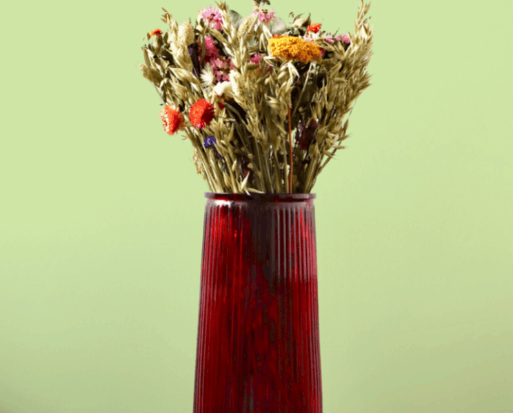 Dried Colourful Flower Bouquet Vase Cb30