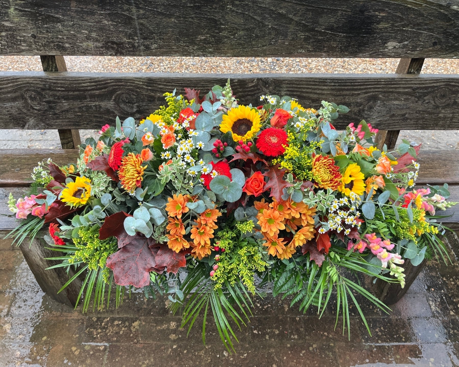 Autumnal Casket Spray view 3