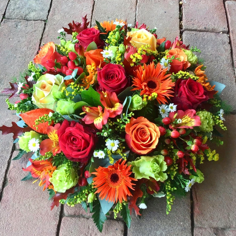 Autumnal Funeral Posy view 2