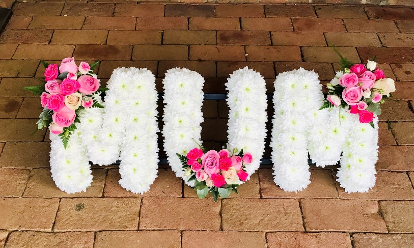Floral Letter Tribute fresh flowers made by The Petal Boutique in Winchester
