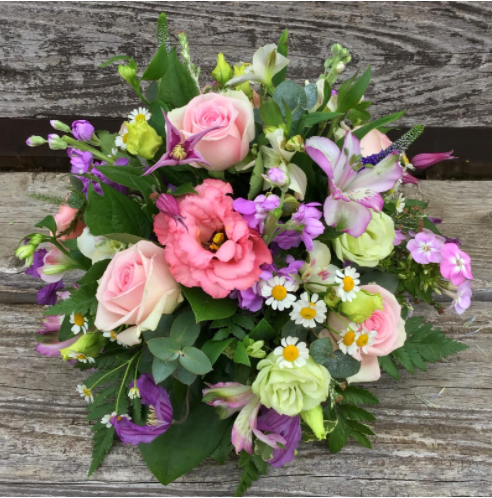 Florist Choice Funeral Posy fresh flowers made by The Petal Boutique in Winchester