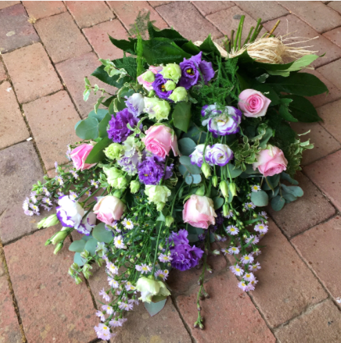 Hand Tied Funeral Sheaf fresh flowers made by The Petal Boutique in Winchester