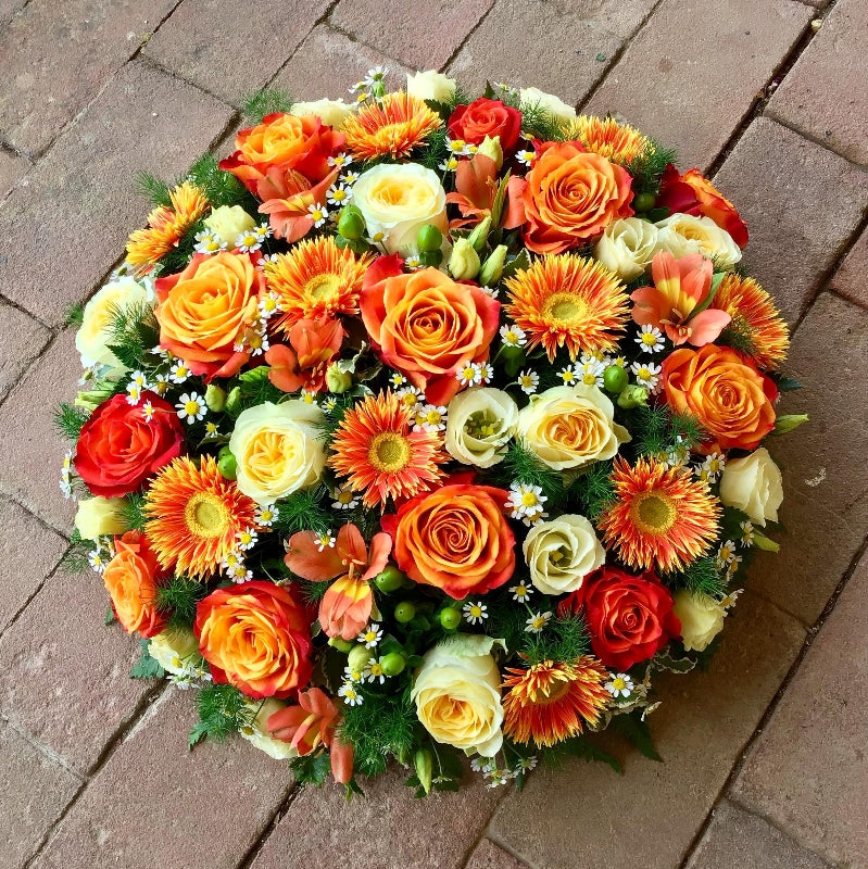 Orange Posy fresh flowers made by The Petal Boutique in Winchester