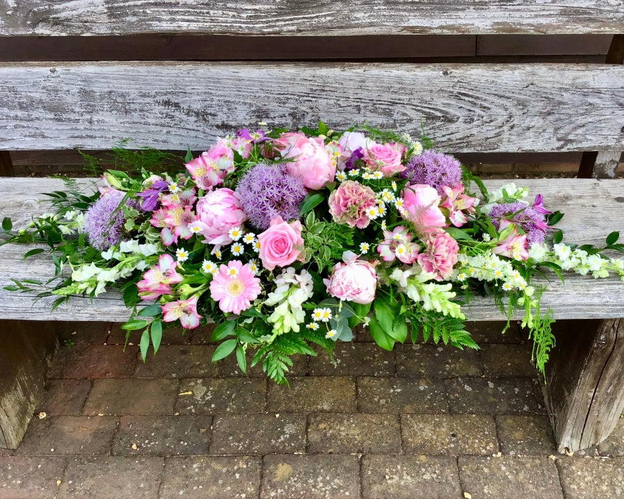 Pink & Lilac Casket Spray view 2