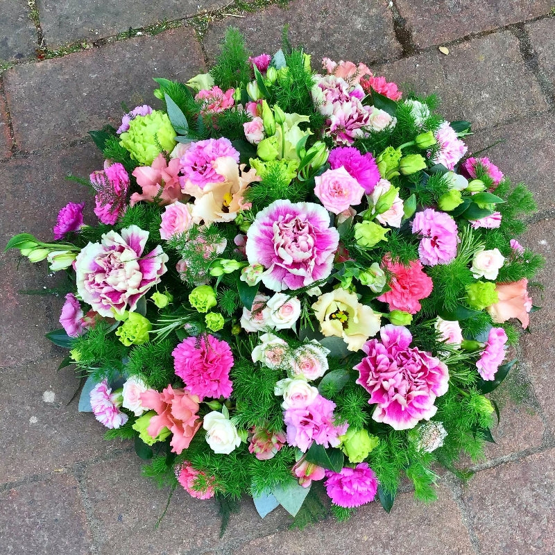 Pink Funeral Posy fresh flowers made by The Petal Boutique in Winchester
