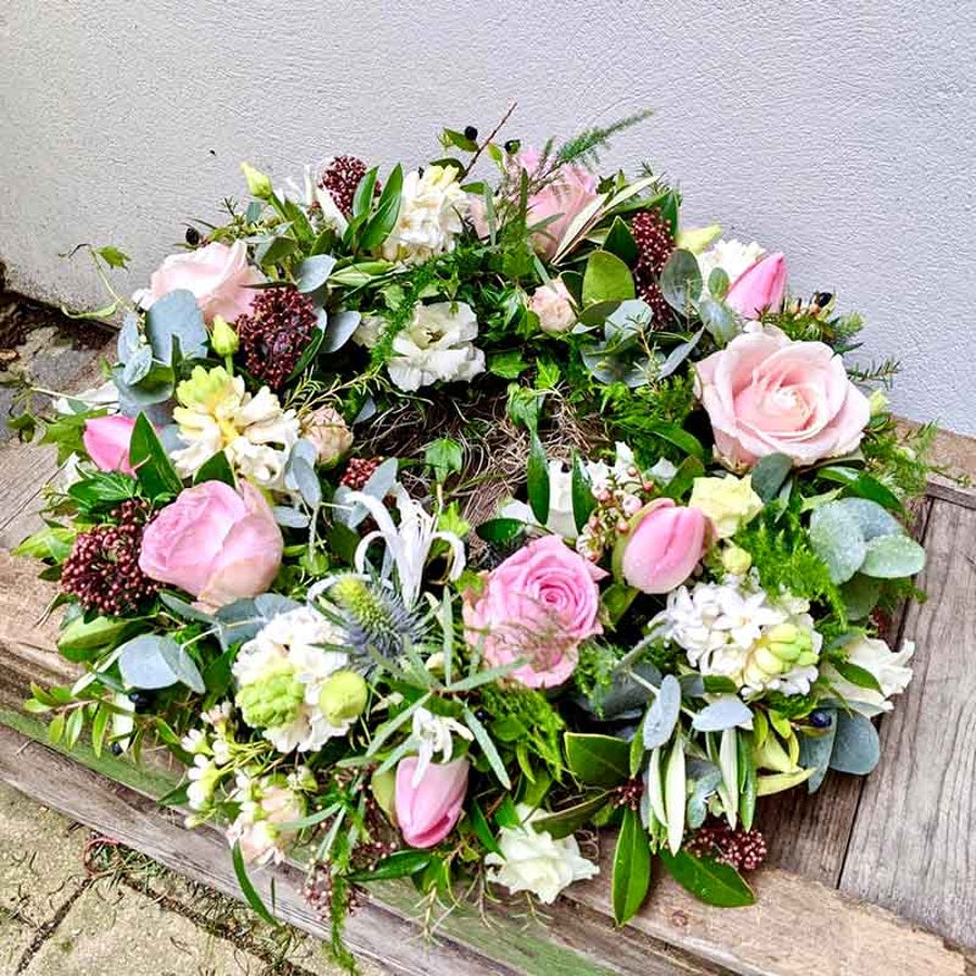 Spring Funeral Posy fresh flowers made by The Petal Boutique in Winchester