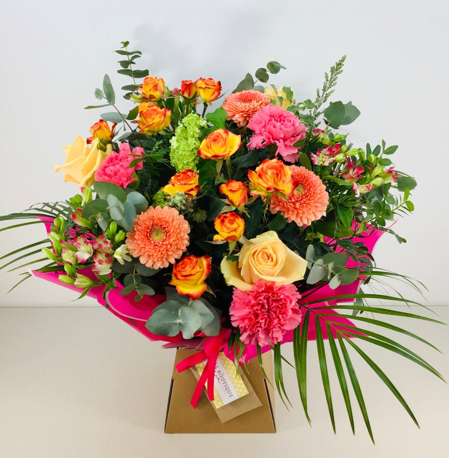 Summer Sunset Bouquet fresh flowers made by The Petal Boutique in Winchester