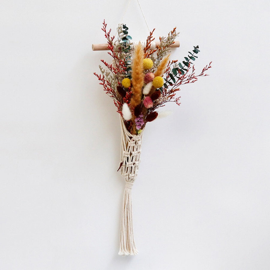 Botanwick dried macramé bouquet handcrafted from naturally dried stems by Bouquet Cards