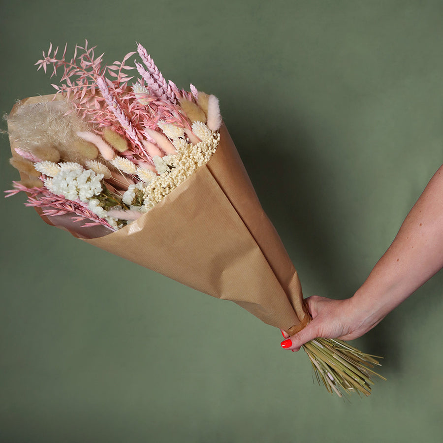 Briarrose dried meadow bouquet handcrafted from naturally dried stems by Bouquet Cards