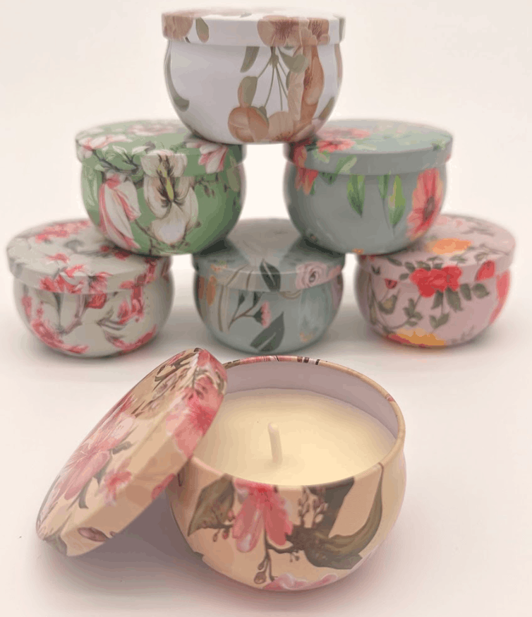Floral Print Scented Candle view 2