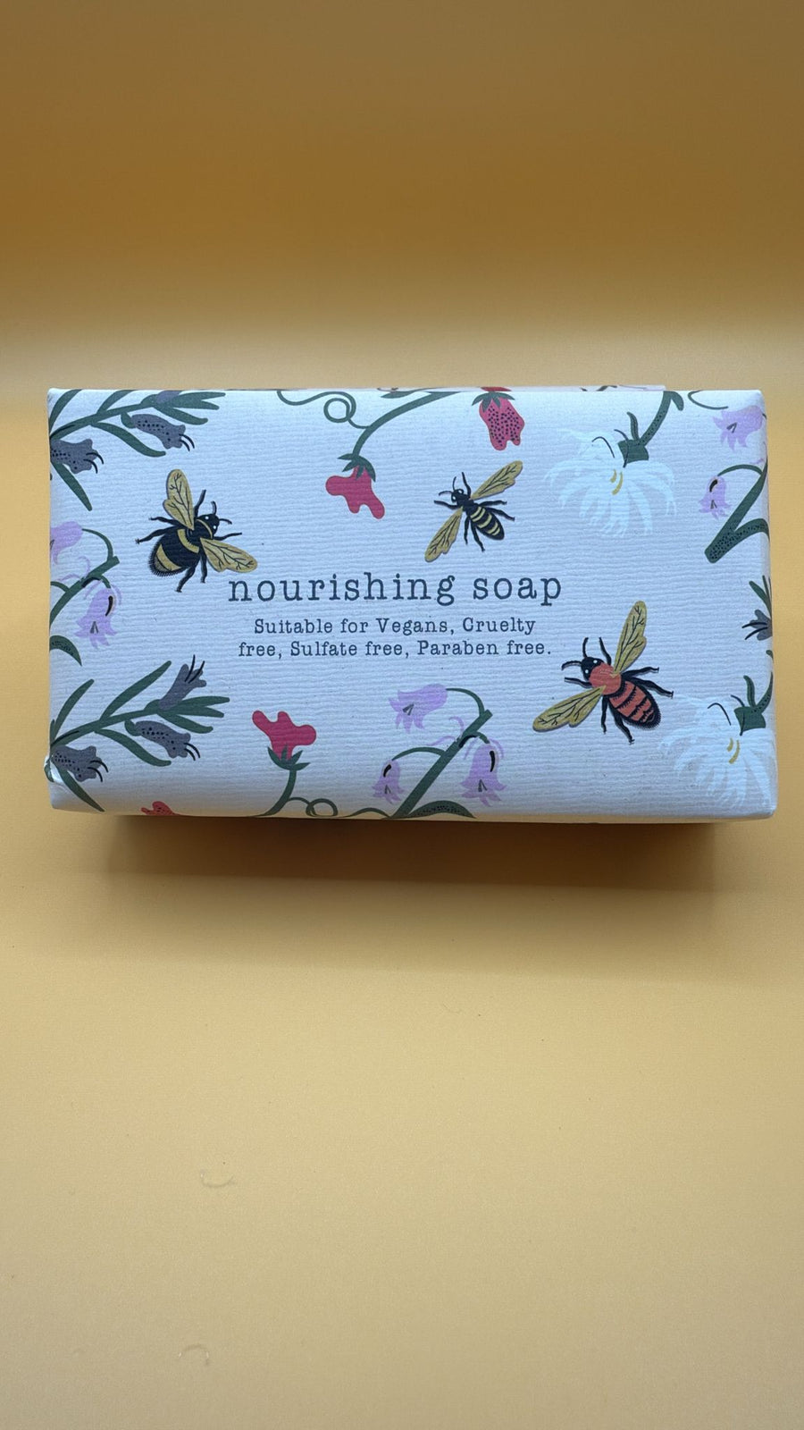Honey Bee Nourishing Soap Bar handcrafted from naturally dried stems by Bouquet Cards