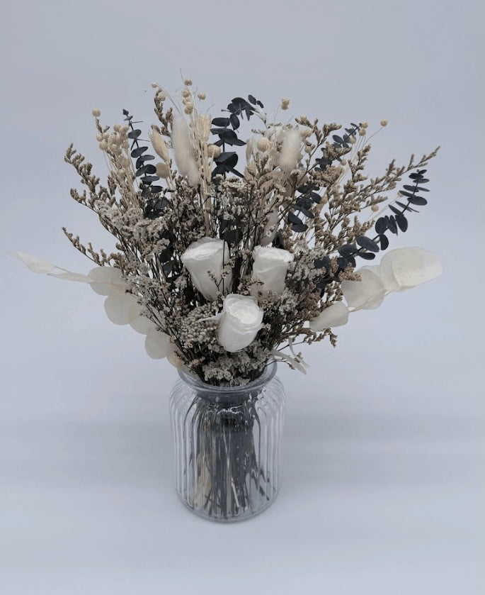 Midwinter dried boho bouquet handcrafted from naturally dried stems by Bouquet Cards