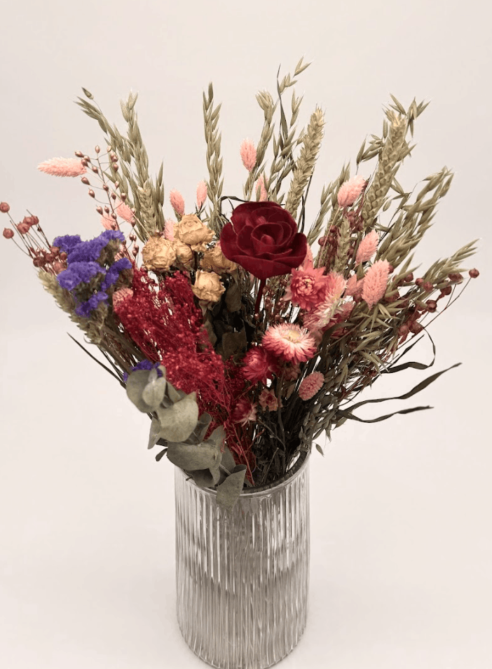 Redmarsh dried meadow bouquet handcrafted from naturally dried stems by Bouquet Cards