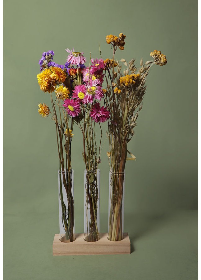 Vivefield letterbox flowers with vases handcrafted from naturally dried stems by Bouquet Cards