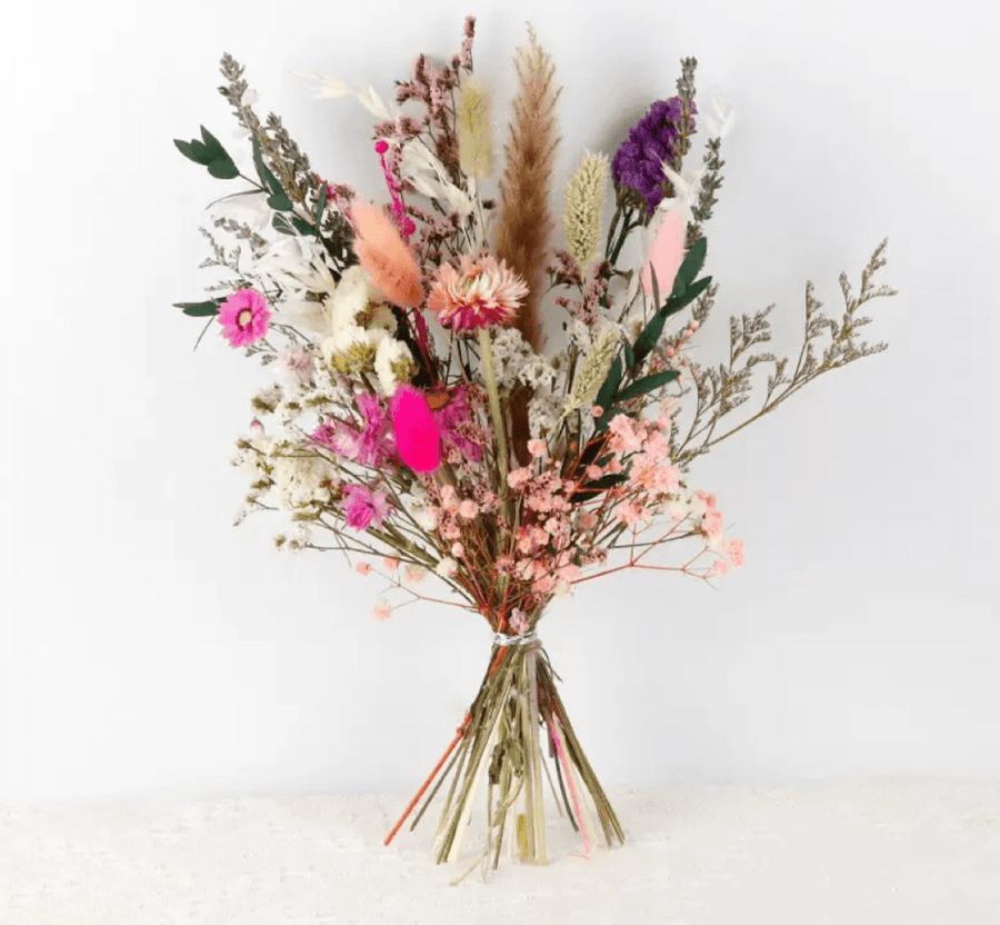 Windmere dried boho bouquet handcrafted from naturally dried stems by Bouquet Cards